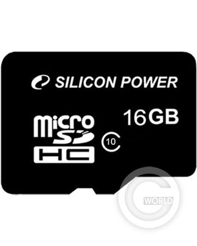 Карта памяти SILICON POWER microSDHC 16Gb Class10