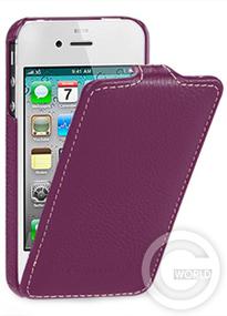 Чехол TETDED Premium Leather Case для Apple iPhone 4/4S, Purple