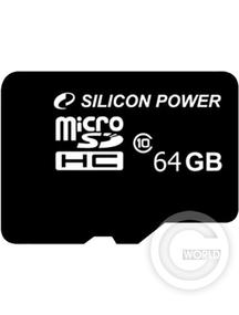 Карта памяти SILICON POWER microSDXC 64Gb Class10 UHS-I