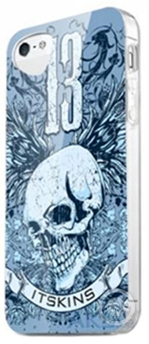 Чехол-накладка ITSKINS Phantom for iPhone 5/5S Blue Skull