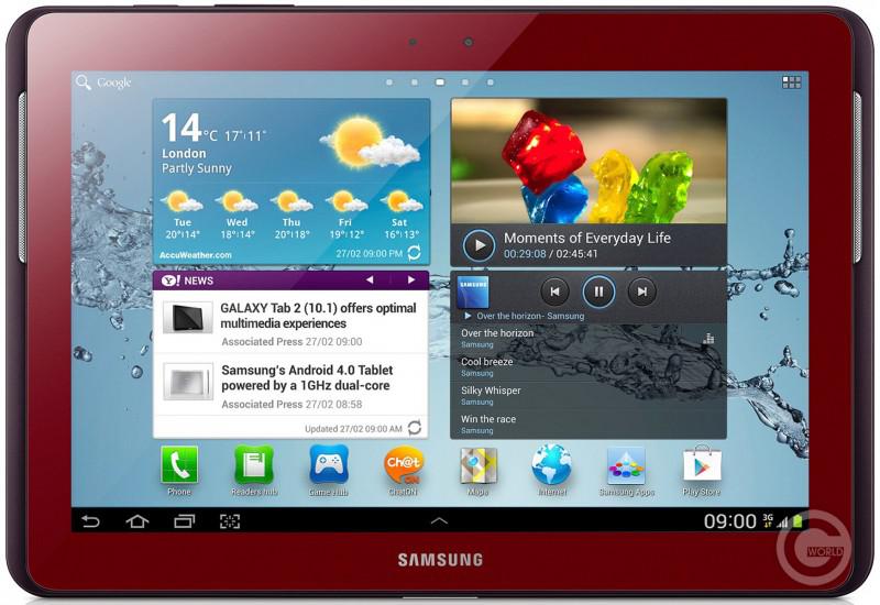 Galaxy Tab 2 10.1 P5100 16Gb Garnet Red Вид 1