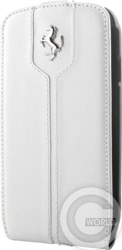 Чехол Ferrari Montecarlo Collection Leather Flip Case for Galaxy S4 White