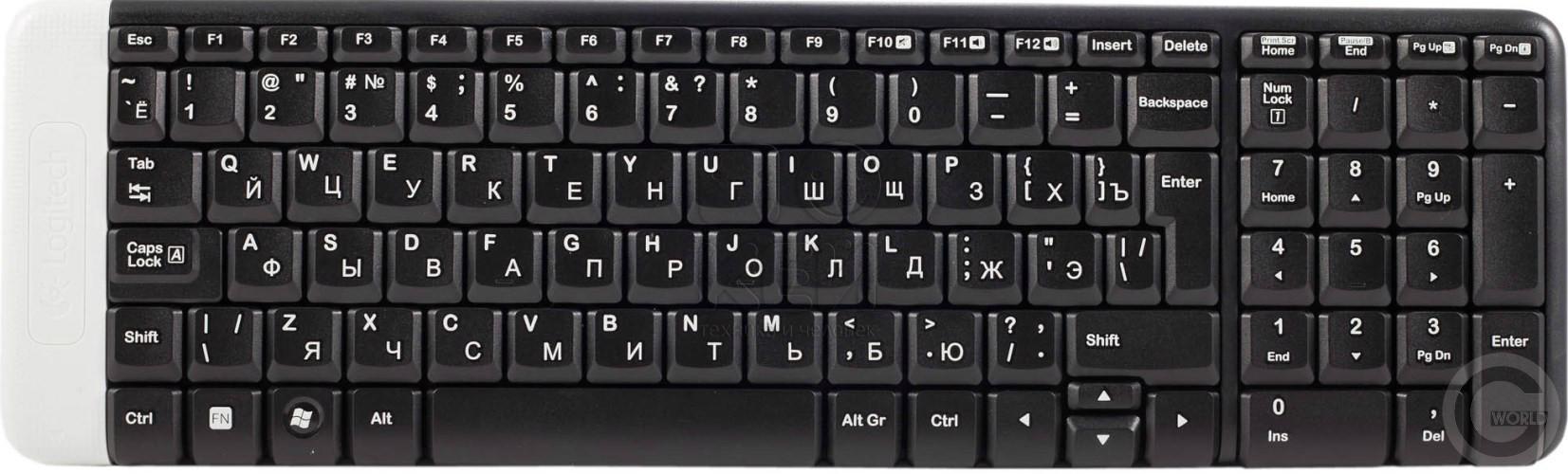 Компьютерная клавиатура Logitech Wireless keyboard K230, Black