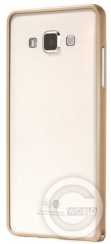 Бампер Cross case защелка для Samsung A700, gold