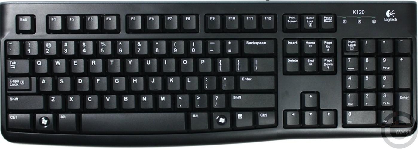 Компьютерная клавиатура Logitech K120, Black