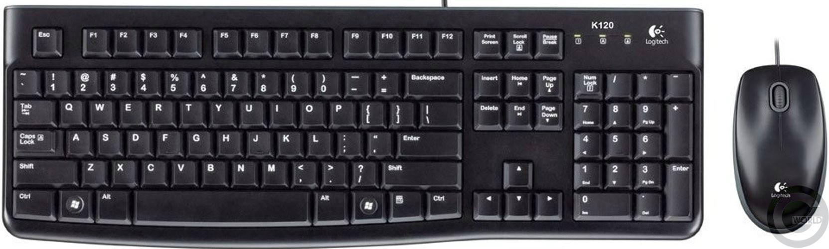 Комплект Logitech Wireless keyboard desktop mk120, Black