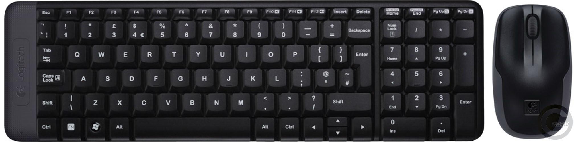 Комплект Logitech Wireless keyboard combo mk220, Black