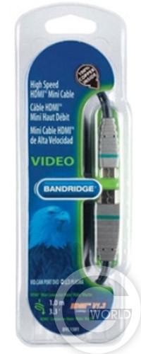 HDMI-кабель BANDRIDGE BLUE BVL1502 HDMI Mini Cable 2m Вид 1