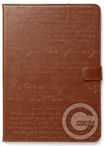 Купить Zenus iPad Air Leather Case 'Masstige' Lettering Diary Series, Brown Вид 1