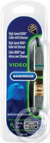 HDMI-кабель BANDRIDGE BLUE BVL1201 HDMI High Speed 1m